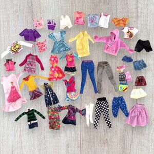 Barbie Doll Clothes Lot 40 Pc Everyday Outfits Dresses Tops Pants Accessories